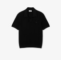 Ανδρικό Cotton Blend Open Polo Collar Πουλόβερ 