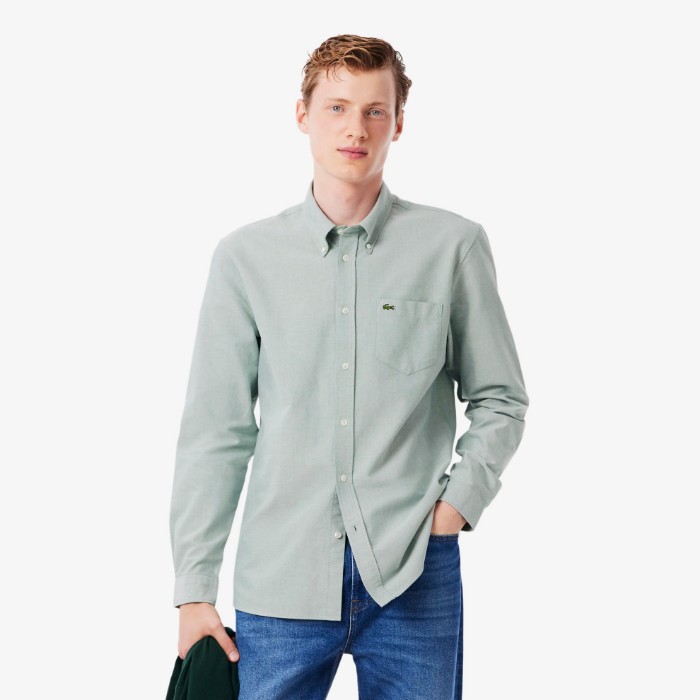Εικόνα της Ανδρικό Oxford Βαμβακερό Πουκάμισο Regular Fit