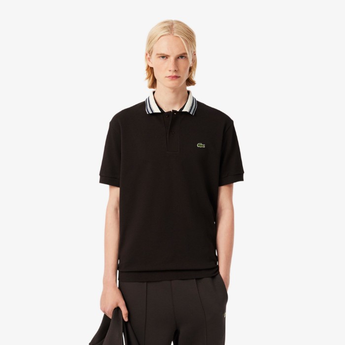 Εικόνα της Ανδρική Made in France Stripe Collar Polo Μπλούζα Classic Fit 