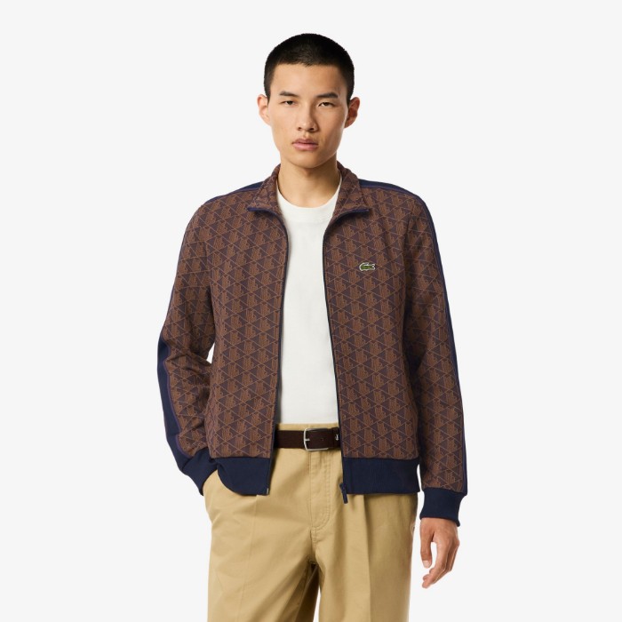 Εικόνα της Ανδρική Paris Jacquard Monogram Ζακέτα Φούτερ