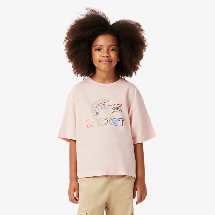 Εικόνα της Παιδικό Oversized Print Βαμβακερό T-shirt 