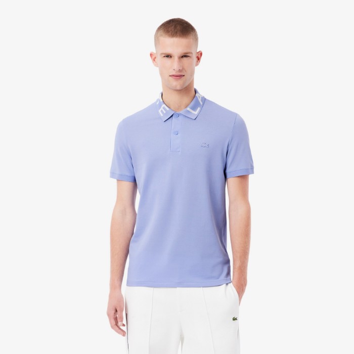 Εικόνα της Ανδρική Jacquard Branded Polo Μπλούζα Slim Fit 