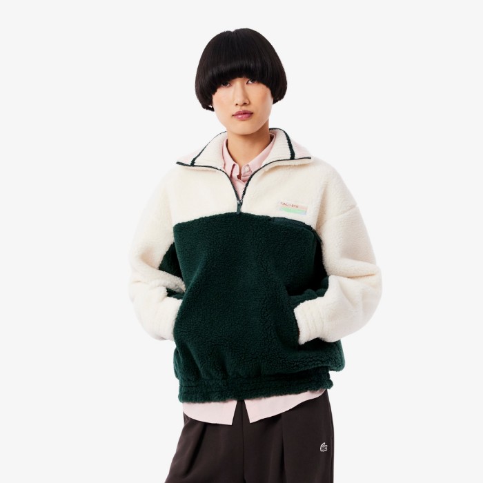 Εικόνα της Γυναικείο High Neck Oversized Fleece Φούτερ