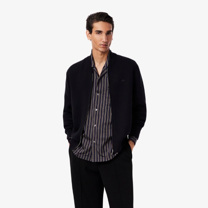 Εικόνα της Ανδρικό Cotton and Wool Knit Bomber Jacket