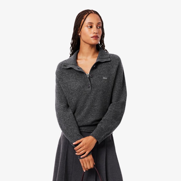 Εικόνα της Γυναικείο Wool High-Neck Πουλόβερ