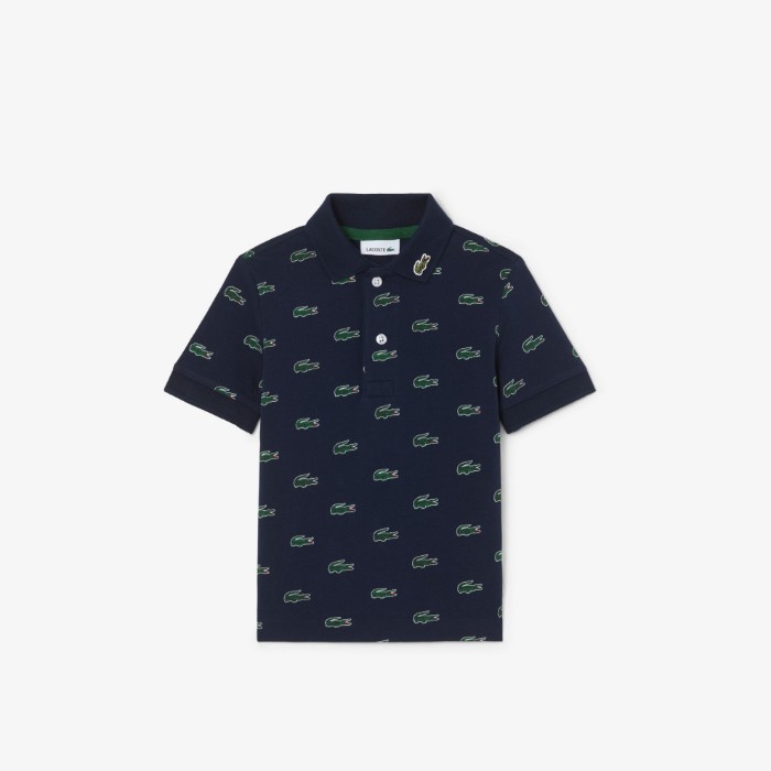 Εικόνα της Παιδική Printed Petit Piqué Polo Μπλούζα 