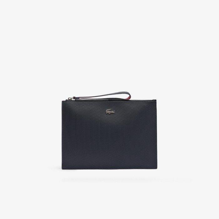 Εικόνα της Unisex Anna Coated Piqué Canvas Clutch με Φερμουάρ