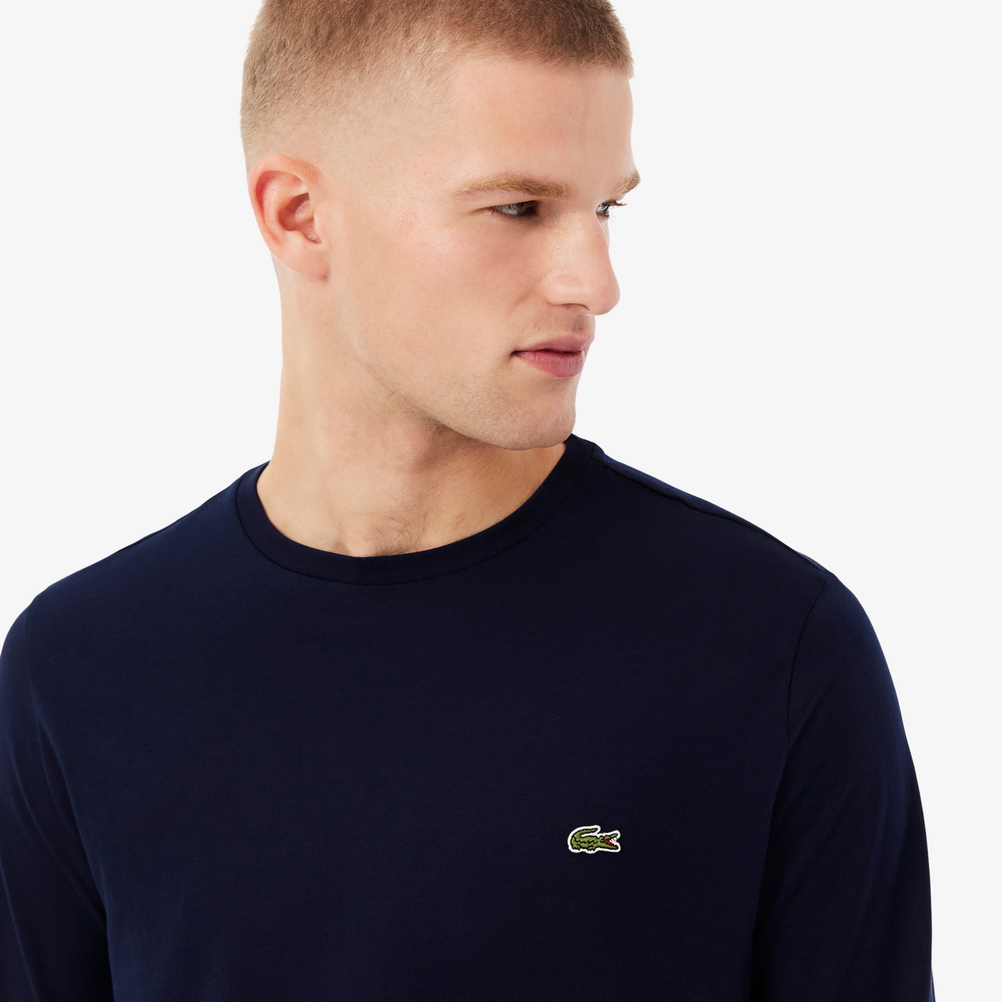 Εικόνα της Ανδρικό Μακρυμάνικο Pima Cotton T-shirt με Λαιμόκοψη