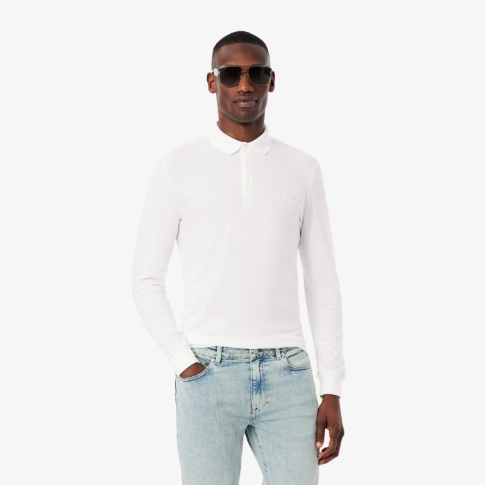 Εικόνα της Smart Paris Μακρυμάνικη Polo Μπλούζα Stretch Cotton Piqué 