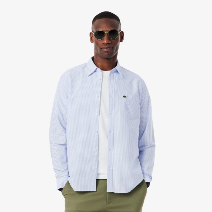 Εικόνα της Ανδρικό Oxford Pocket Ριγέ Πουκάμισο Regular Fit 