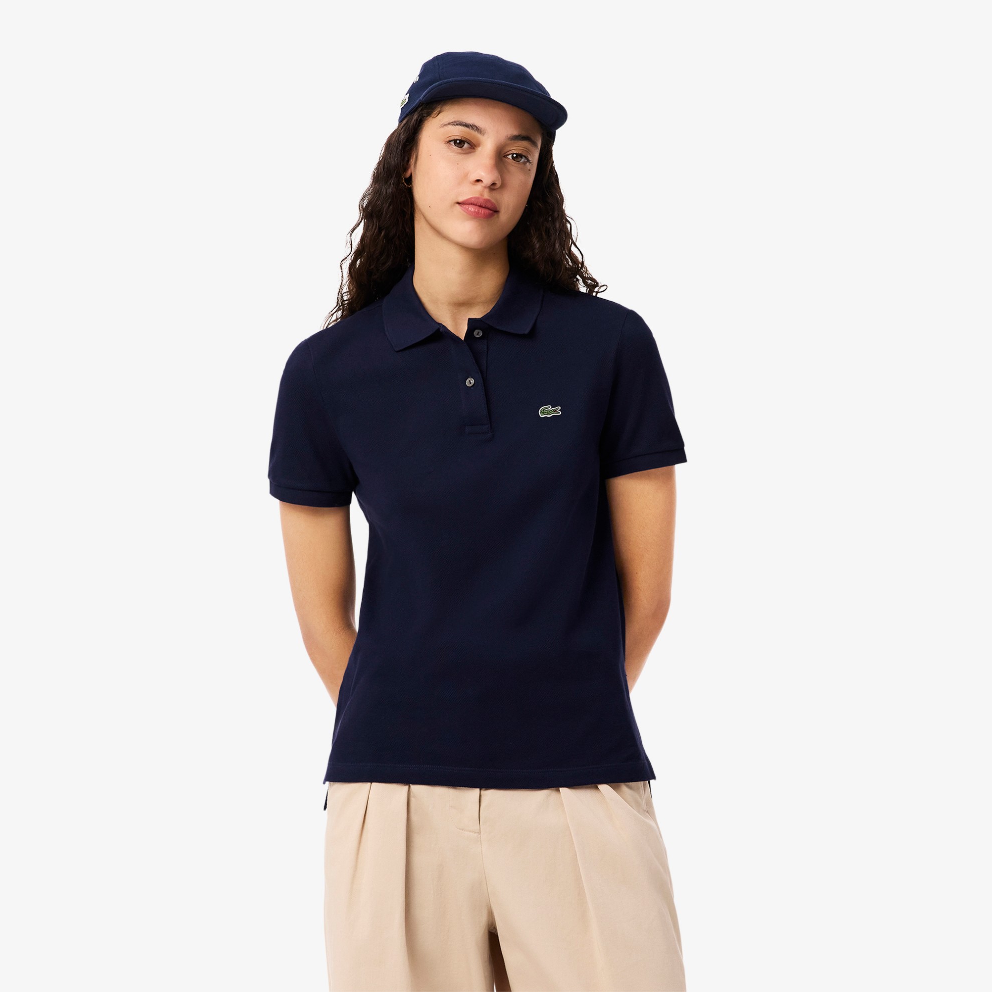Εικόνα της Γυναικεία Petit Piqué Polo Μπλούζα Regular Fit