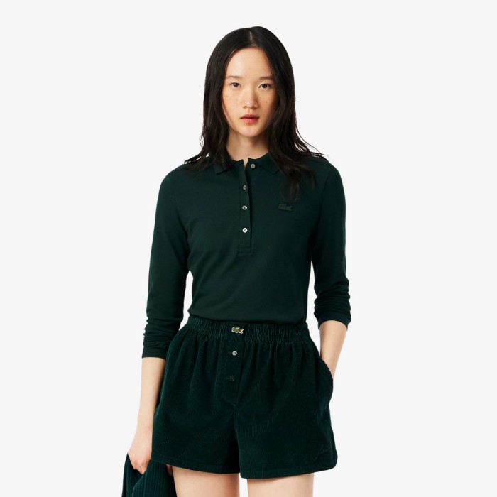 Εικόνα της Γυναικεία Stretch Piqué Lacoste Polo Μπλούζα Slim fit