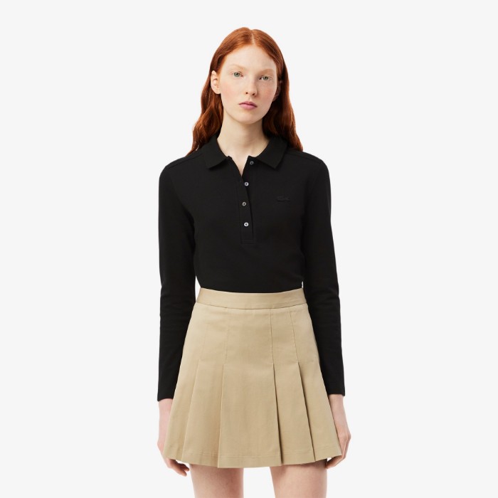Εικόνα της Γυναικεία Stretch Piqué Lacoste Polo Μπλούζα Slim fit