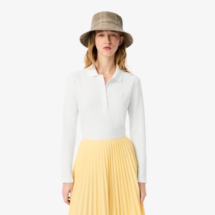 Εικόνα της Γυναικεία Stretch Piqué Lacoste Polo Μπλούζα Slim fit 