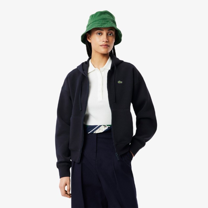 Εικόνα της Γυναικείο Zip-Up Piqué Hoodie Φούτερ