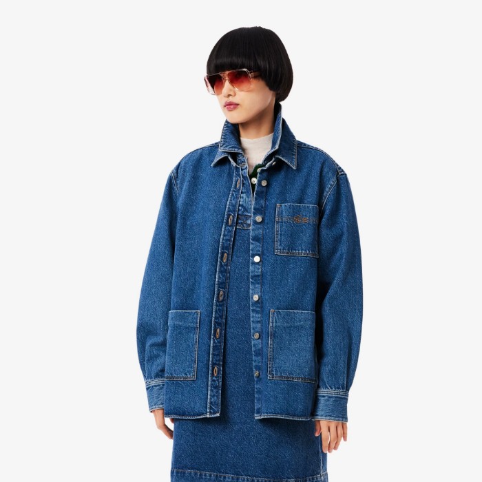 Εικόνα της Γυναικείο Oversized Denim Overshirt