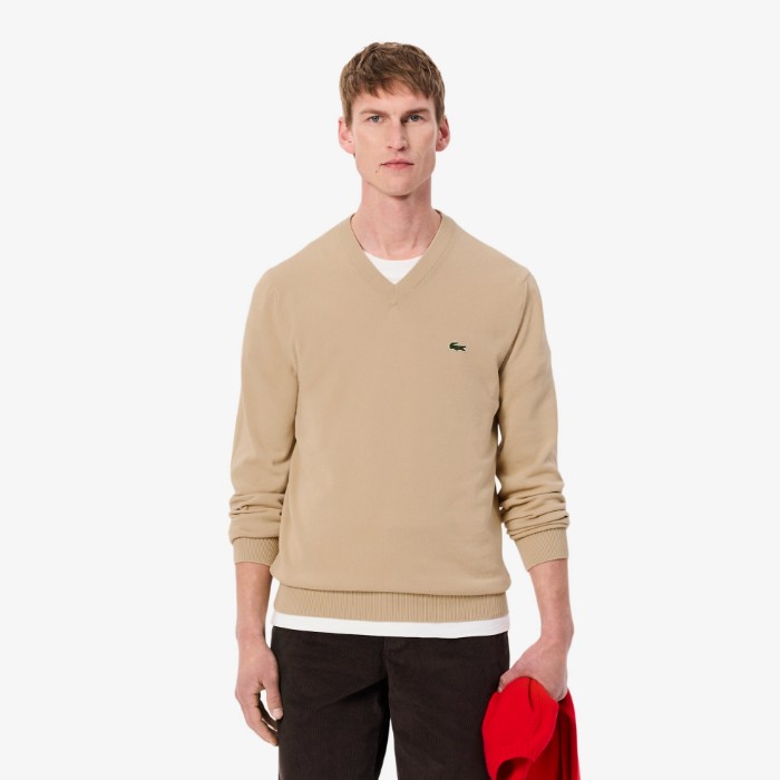 Εικόνα της Ανδρικό V-neck Πουλόβερ από Οργανικό Βαμβάκι
