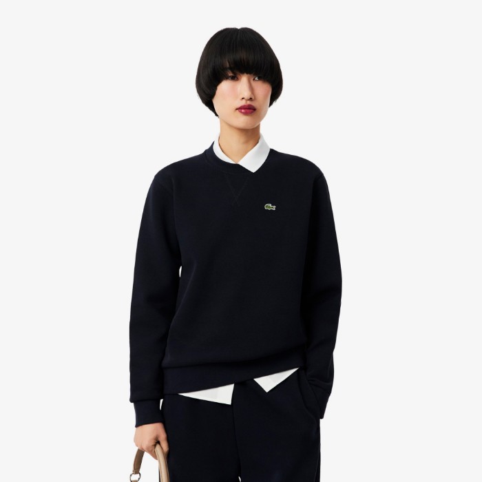 Εικόνα της Γυναικείο Piqué Crew Neck Φούτερ Relaxed Fit 