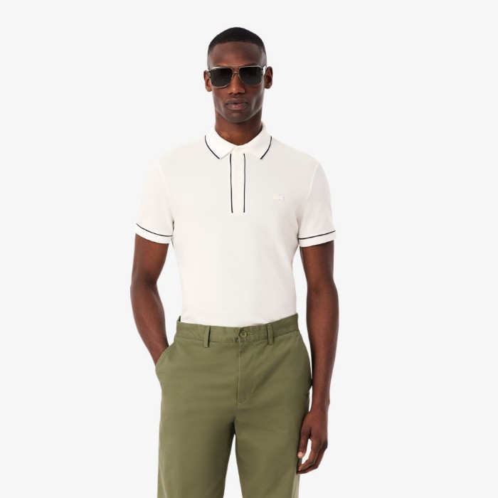 Εικόνα της Smart Paris Stretch Cotton Contrast Trim Polo Μπλούζα