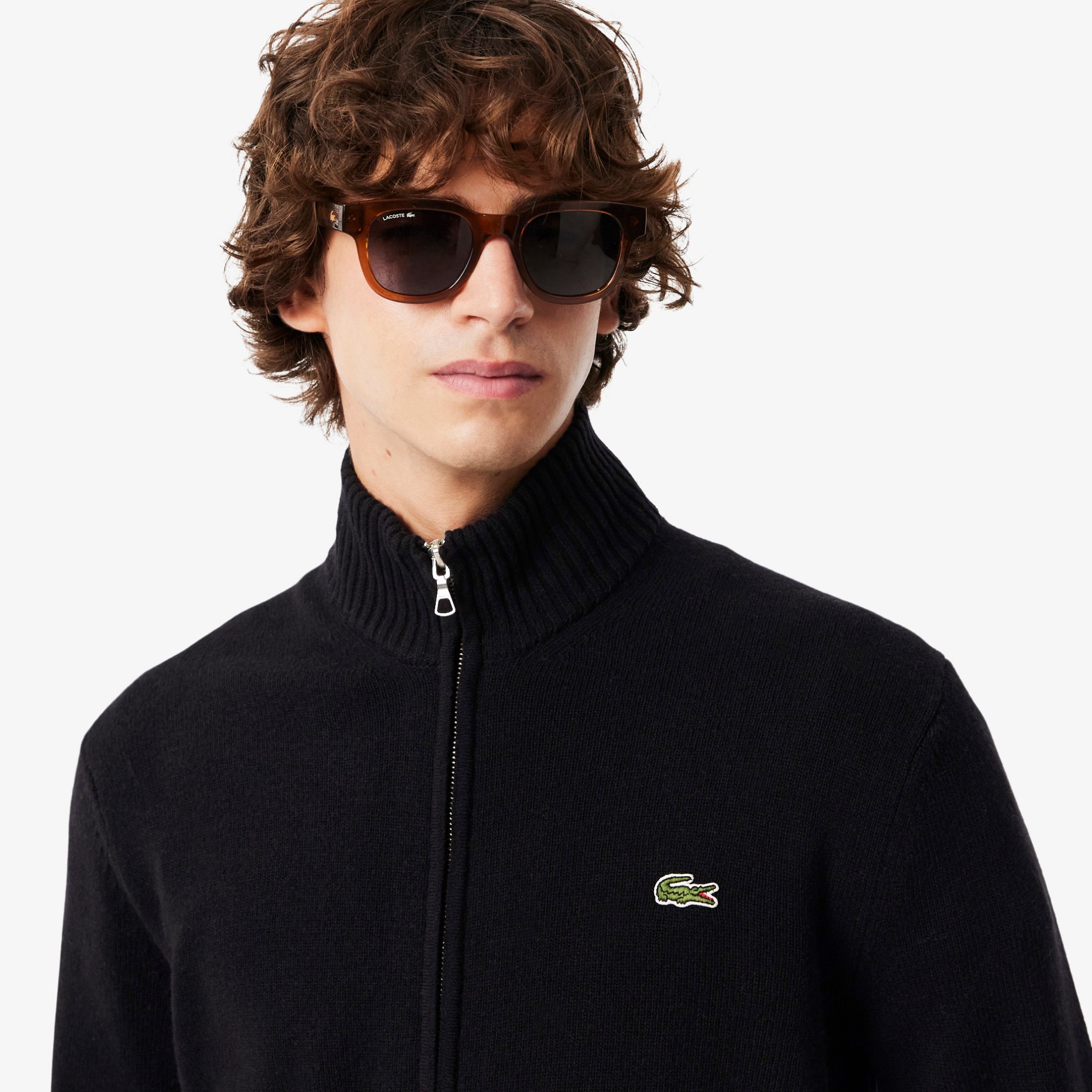 Εικόνα της Ανδρικό Μάλλινο Zip-Up Πουλόβερ 