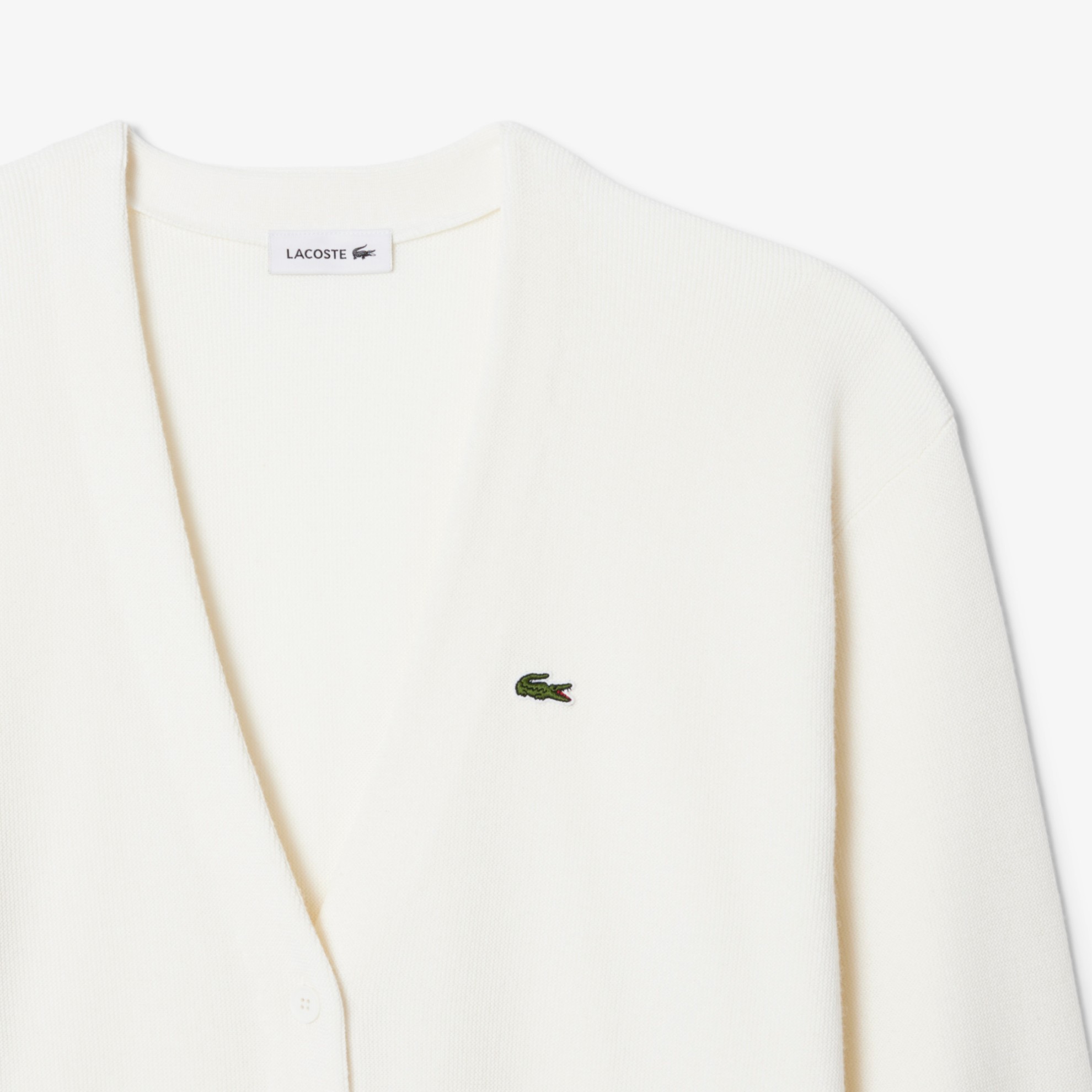 Εικόνα της Γυναικείο V-Neck Moss Stitch Cotton Cardigan