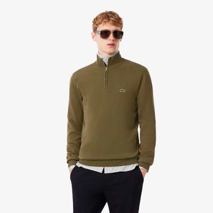 Εικόνα της Ανδρικό Zippered Πουλόβερ από Οργανικό Βαμβάκι