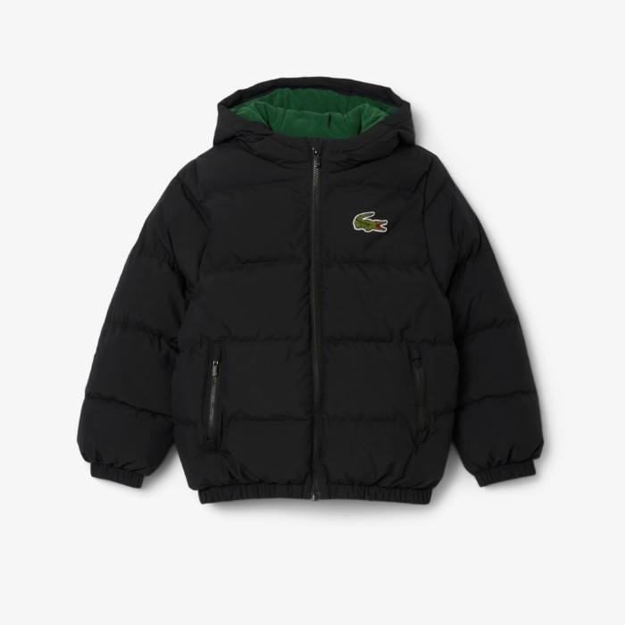 Εικόνα της Παιδικό Embroidered Crocodile Hooded Puffed Jacket