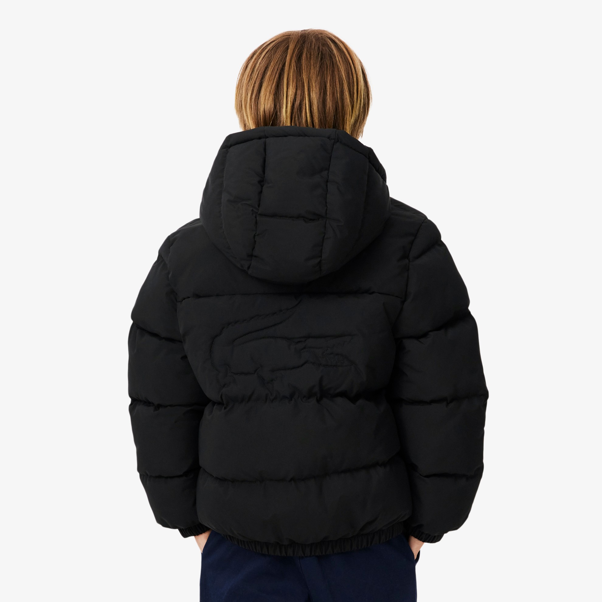 Εικόνα της Παιδικό Embroidered Crocodile Hooded Puffed Jacket