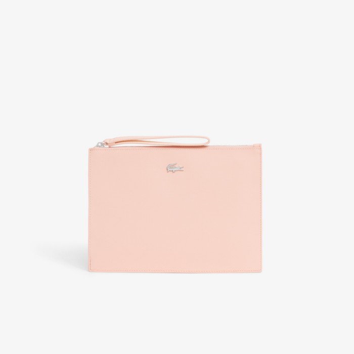 Εικόνα της Unisex Anna Coated Piqué Canvas Clutch με Φερμουάρ