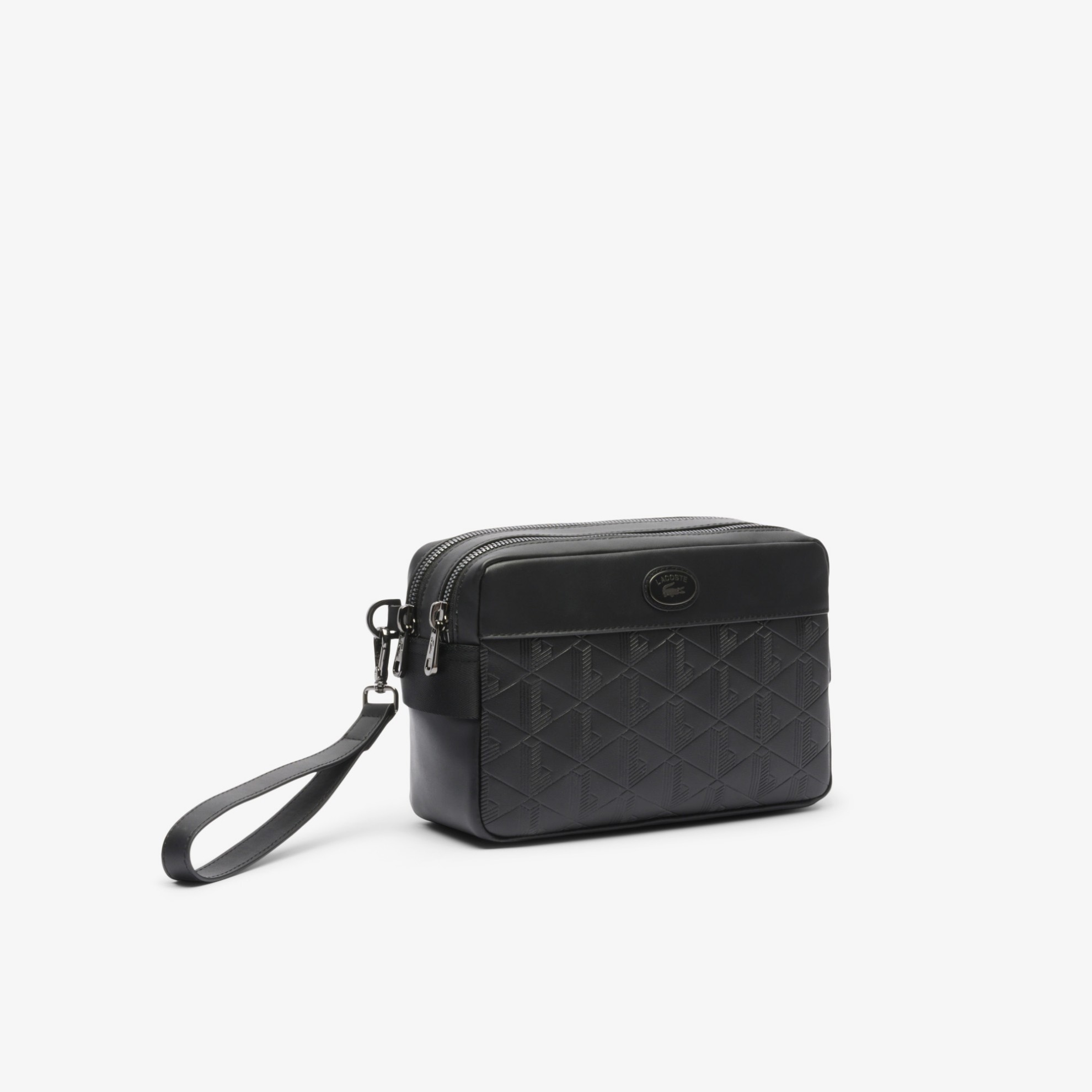 Εικόνα της Unisex Monogram Leather Clutch