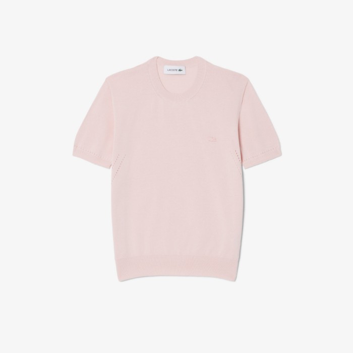 Εικόνα της Γυναικείο Κοντομάνικο 3D Knit Πουλόβερ 