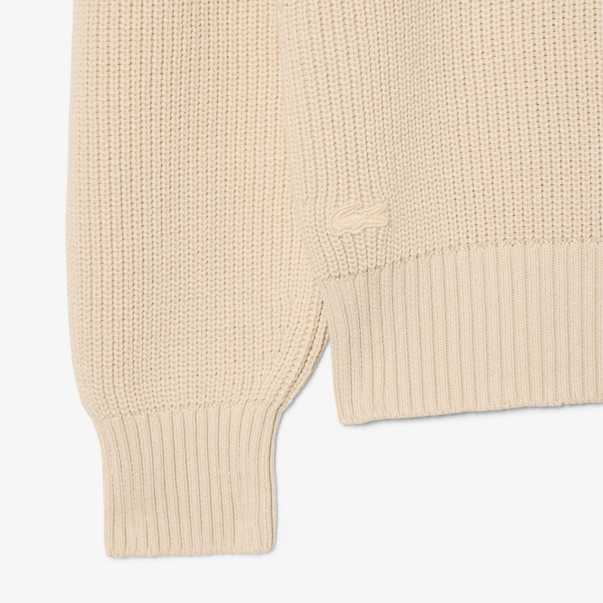 Εικόνα της Ανδρικό Badge Accent Pearl Rib Polo Collar Πουλόβερ