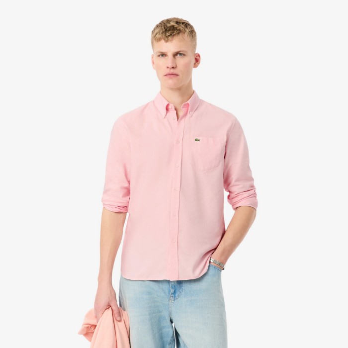 Εικόνα της Ανδρικό Oxford Βαμβακερό Πουκάμισο Regular Fit