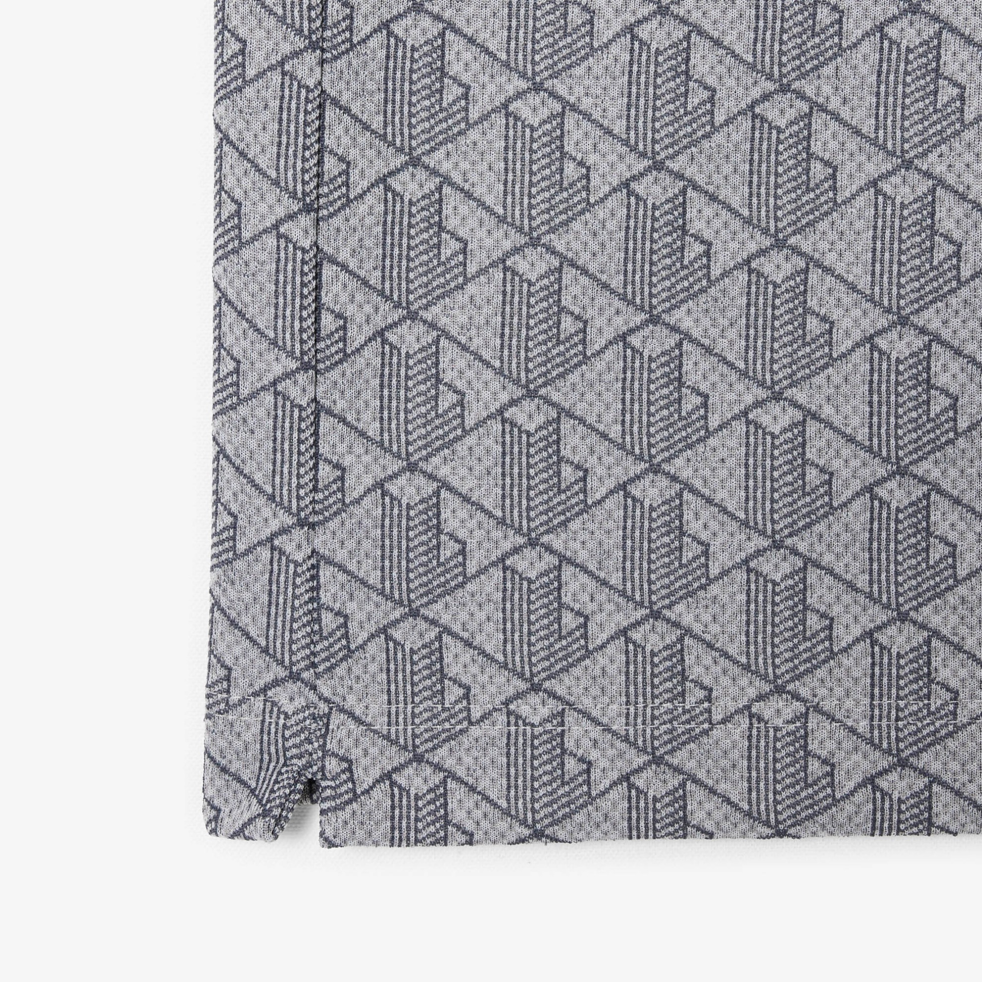 Εικόνα της Ανδρική Contrast Collar Monogram Motif Polo Μπλούζα Classic Fit