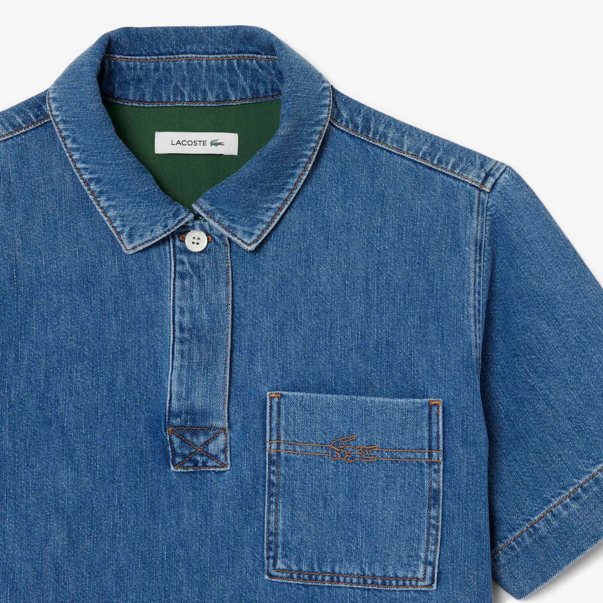 Εικόνα της Oversized Denim Polo Φόρεμα