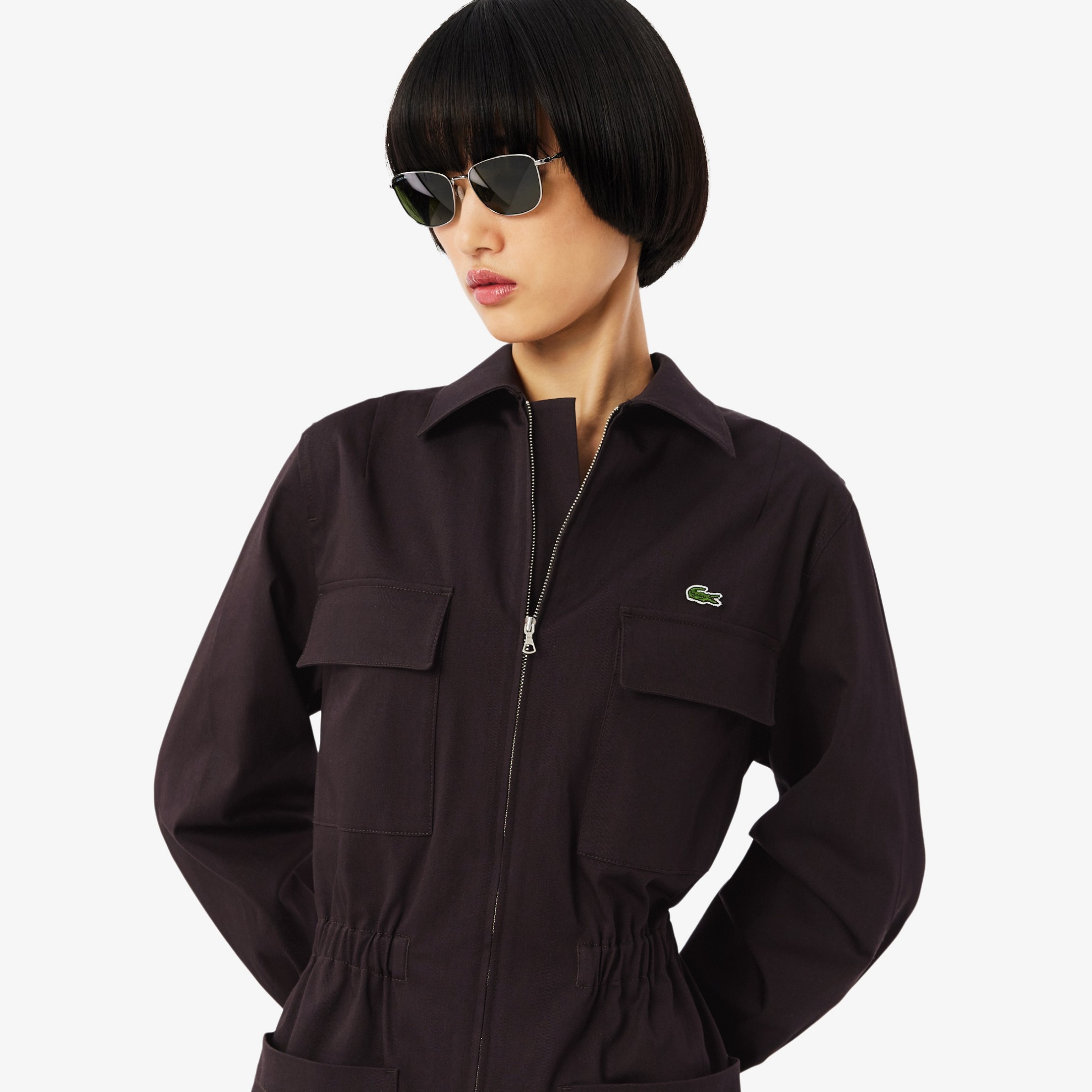 Εικόνα της Polo Collar Stretch Gabardine Playsuit