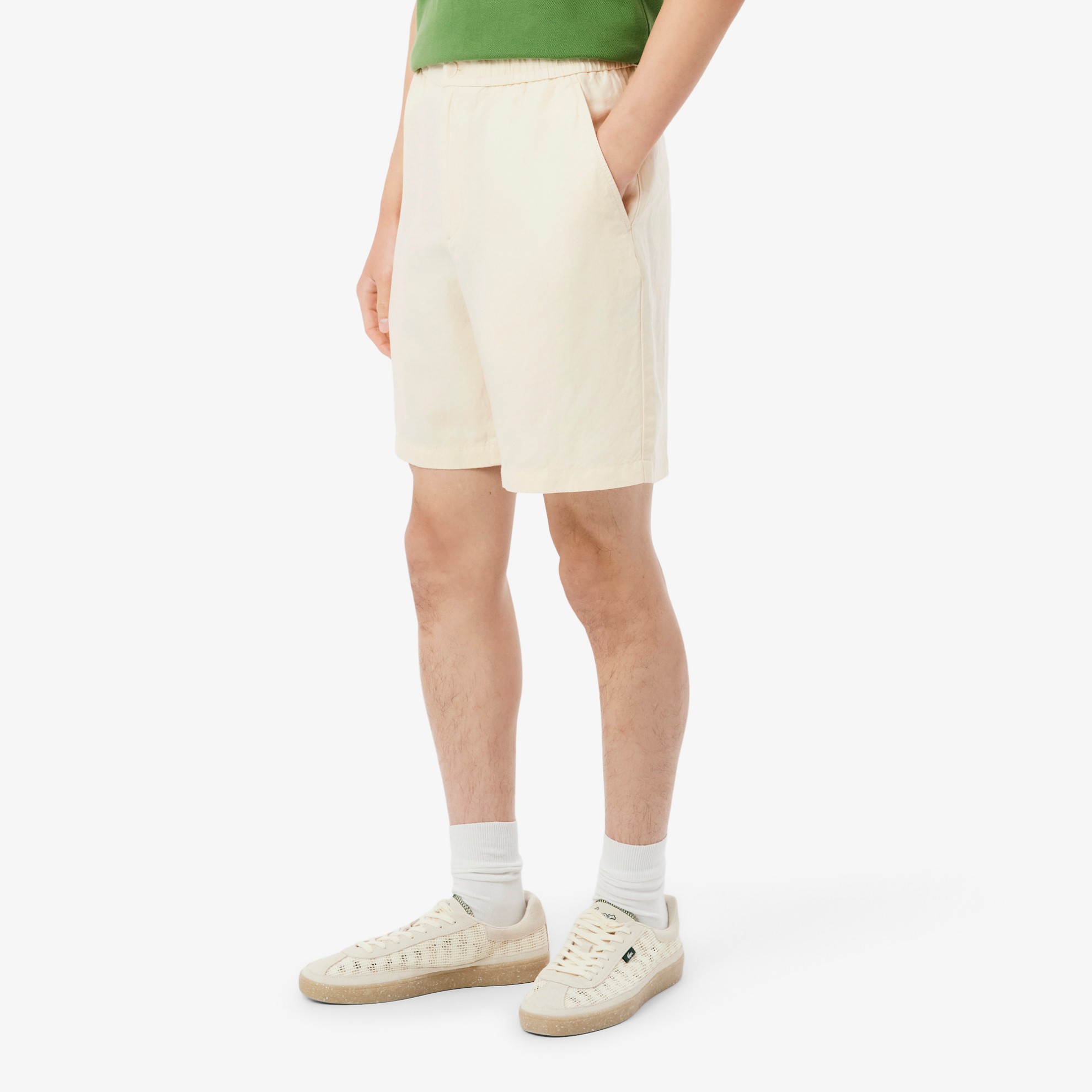 Εικόνα της Ανδρικό Linen Blend Twill Σορτς Regular Fit