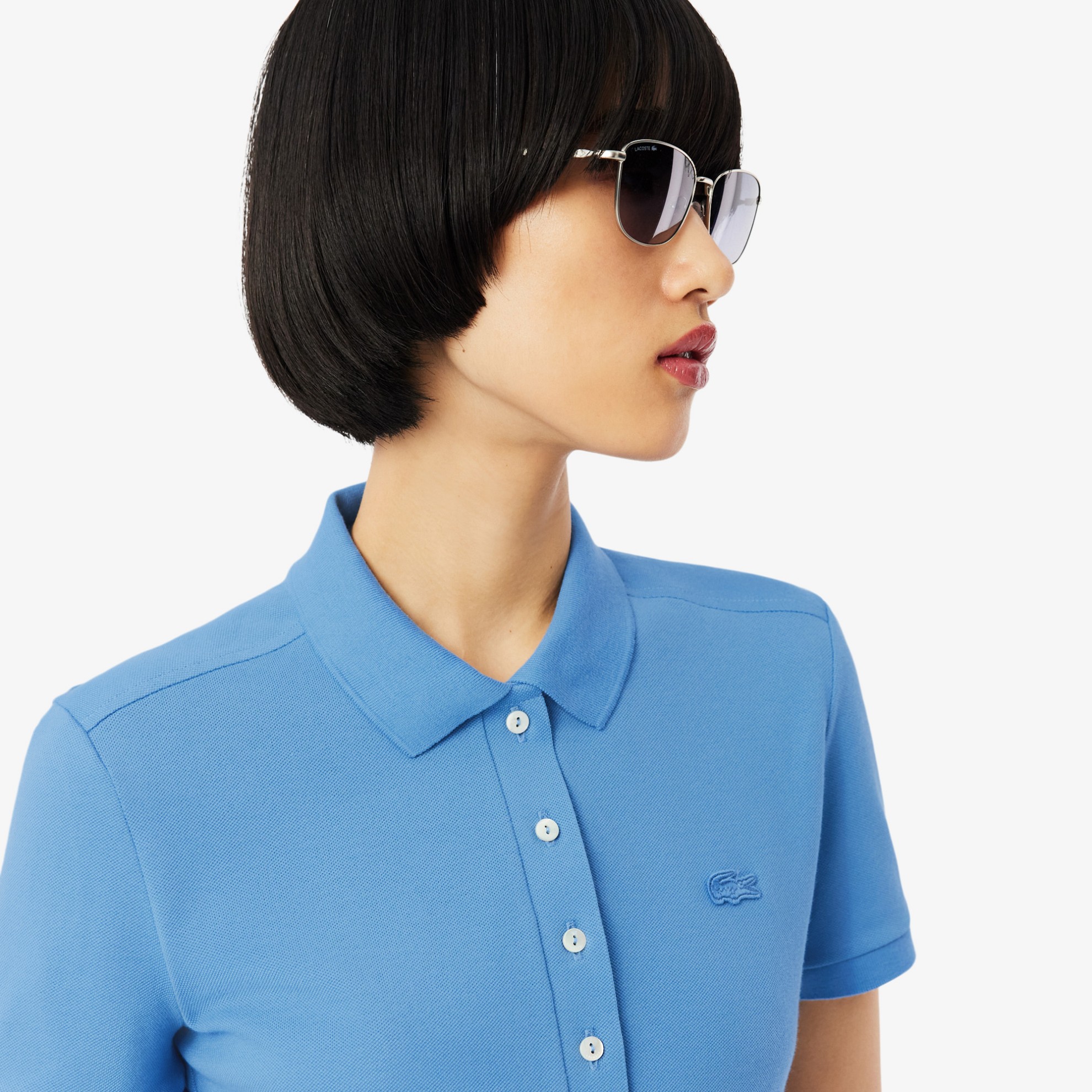 Εικόνα της Γυναικεία Stretch Cotton Piqué Polo Μπλούζα Slim Fit