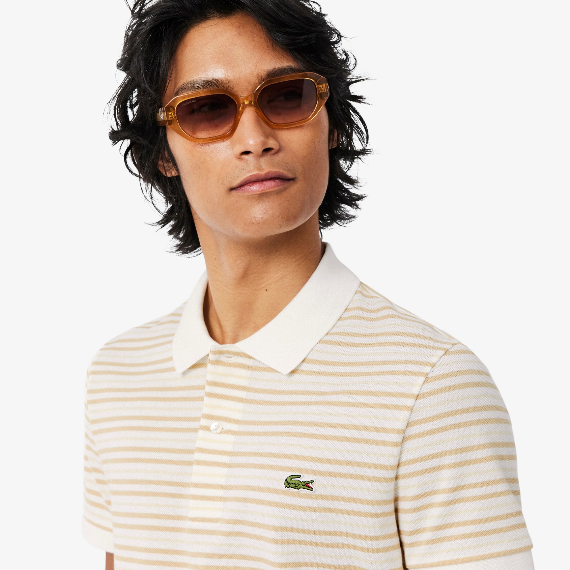 Εικόνα της Ανδρική Petit Piqué Ριγέ Polo Μπλούζα Classic Fit 