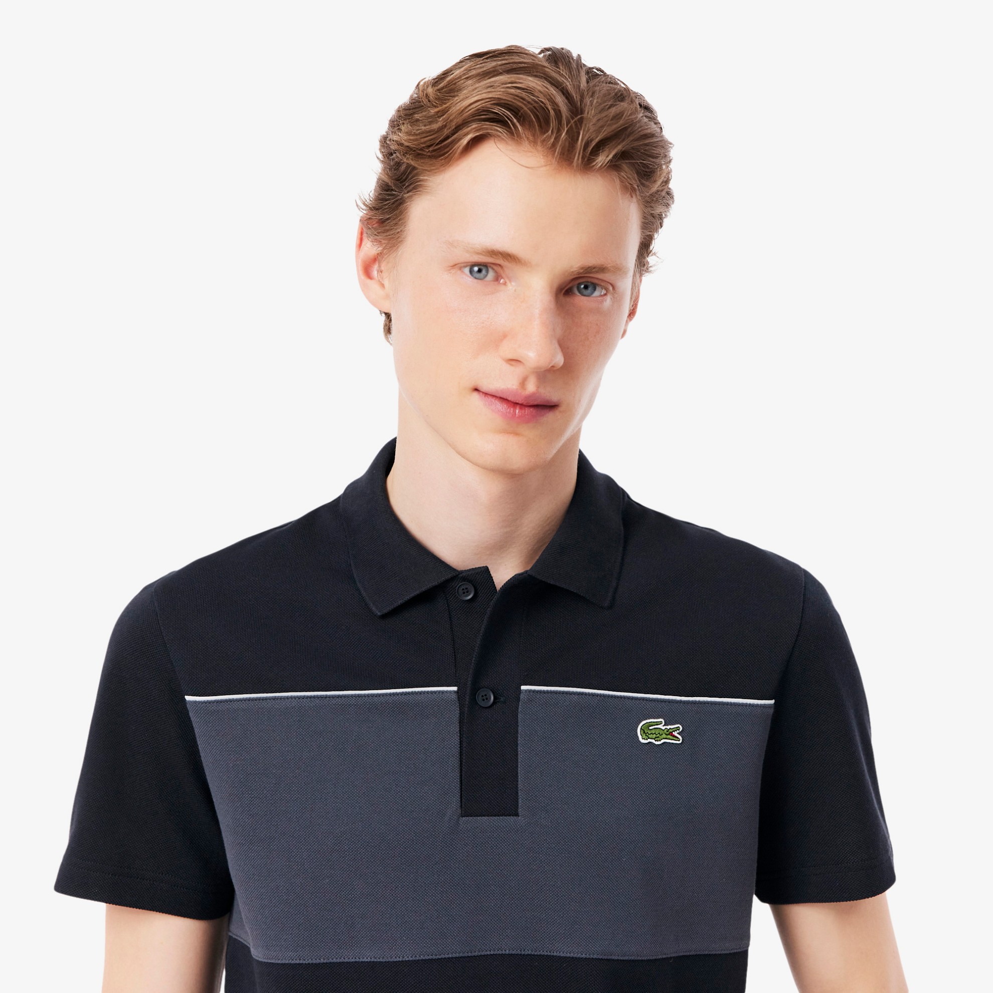 Εικόνα της Colorblock Piqué Polo Μπλούζα Regular Fit 