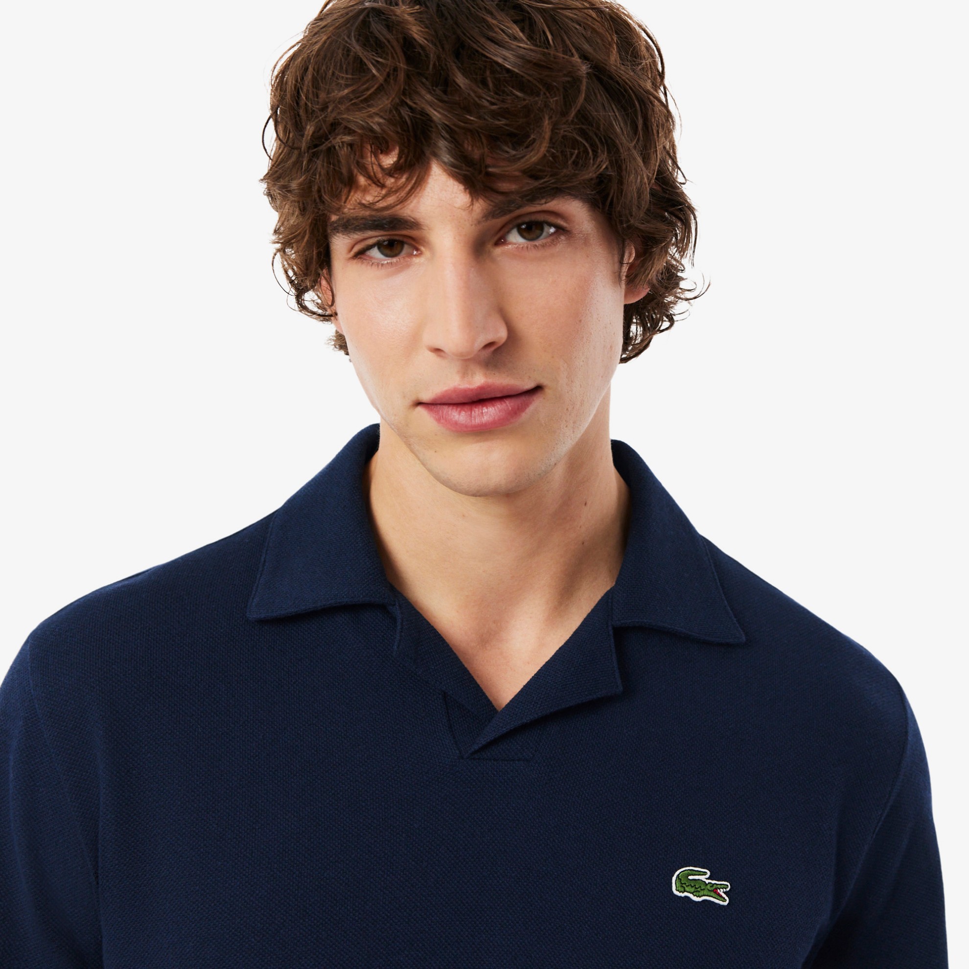 Εικόνα της Ανδρική Cotton-Linen Polo Μπλούζα Classic Fit 