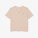 Γυναικείο Soft Cotton Jersey V Neck T-shirt Relaxed Fit