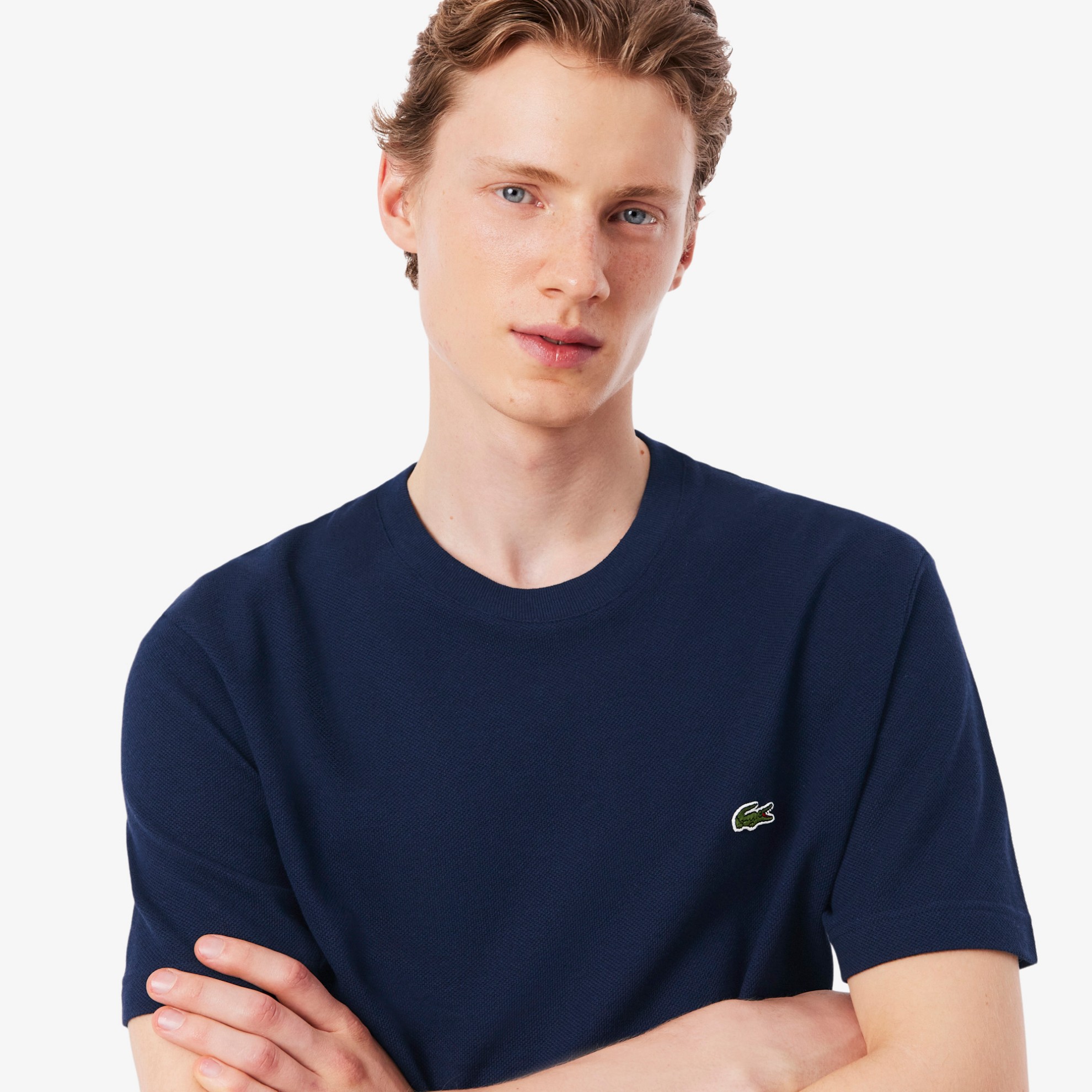 Εικόνα της Ανδρικό Heavy Cotton and Linen Piqué T-Shirt