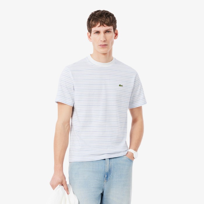 Εικόνα της Ανδρικό Ριγέ Βαμβακερό T-Shirt