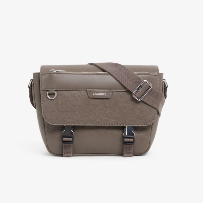 Εικόνα της Ossian Flap Close Leather Τσάντα Satchel