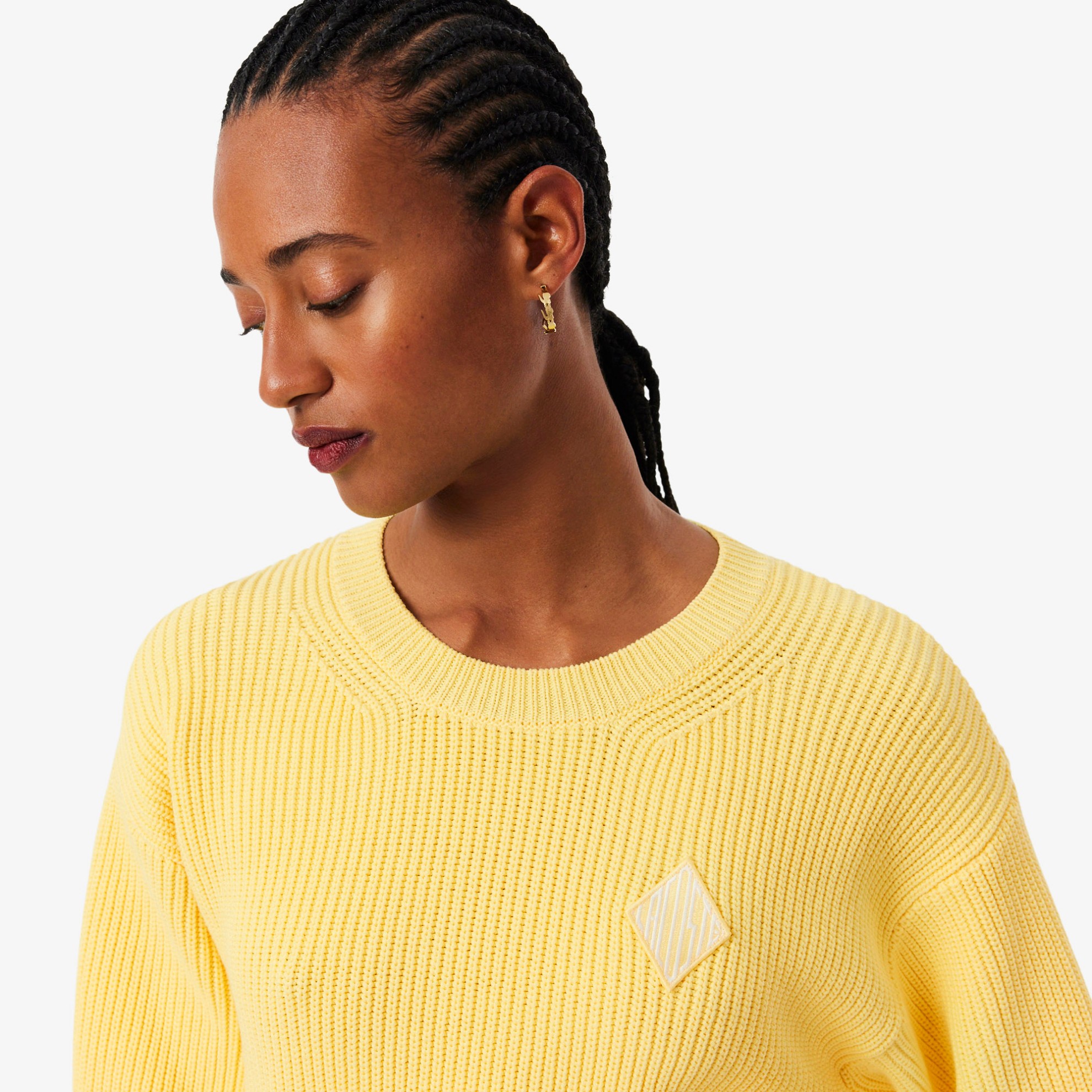 Εικόνα της Γυναικείο Βαμβακερό Crew Neck Πουλόβερ 