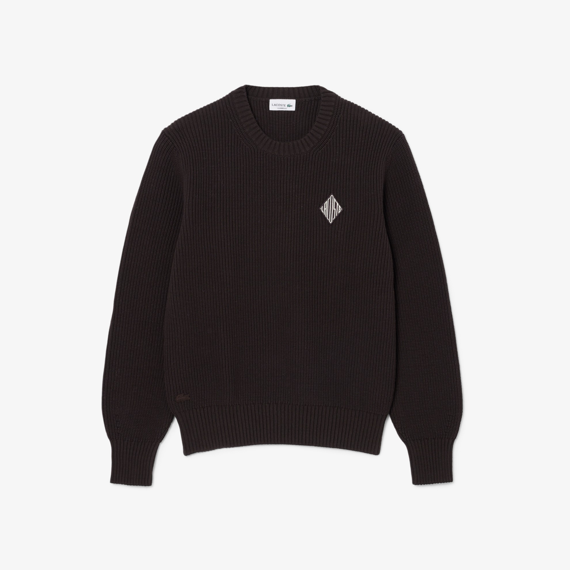 Εικόνα της Ανδρικό Pearl Rib Knit Badge Accent Πουλόβερ