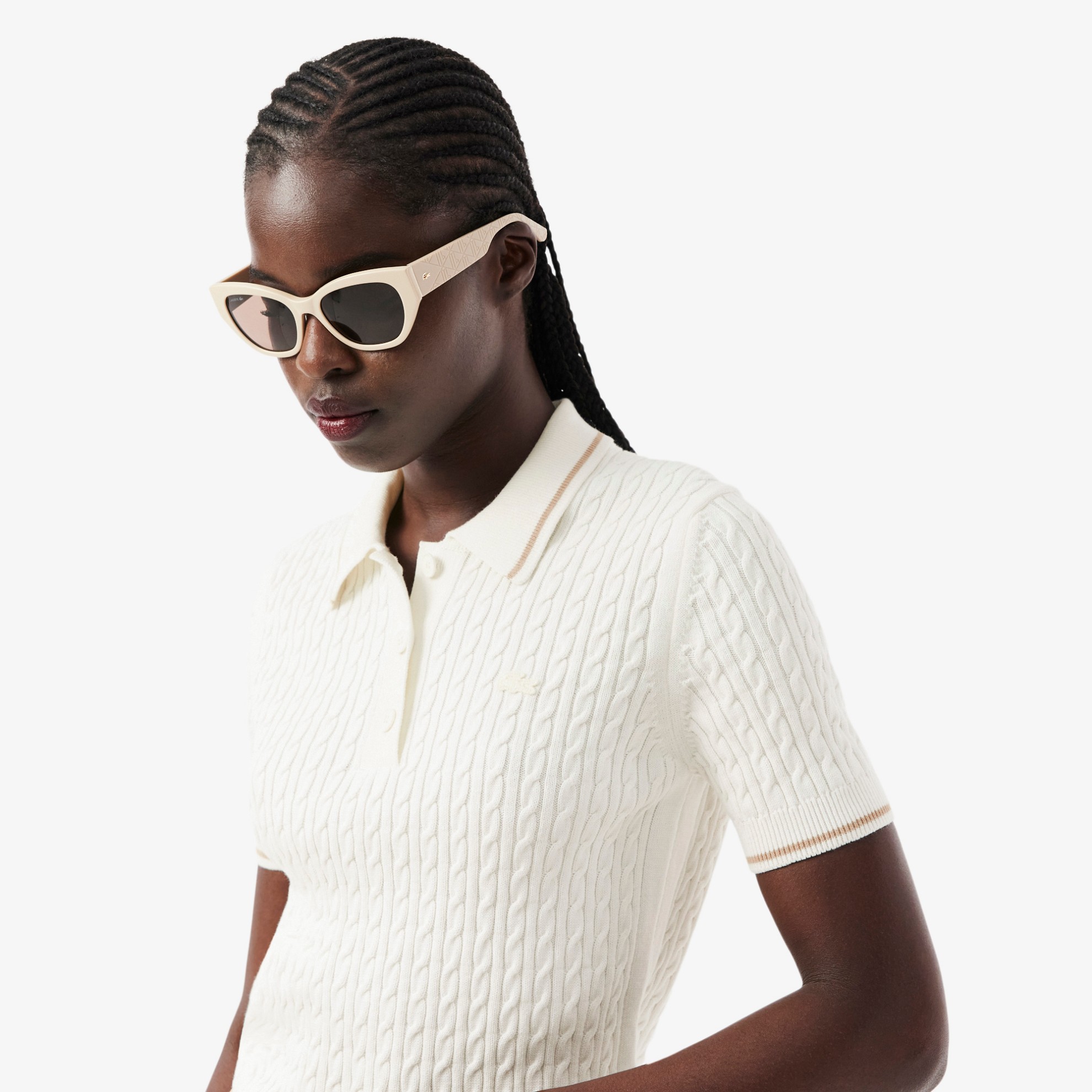 Εικόνα της Γυναικείο Ριγέ Polo Collar Πλεκτό Πουλόβερ