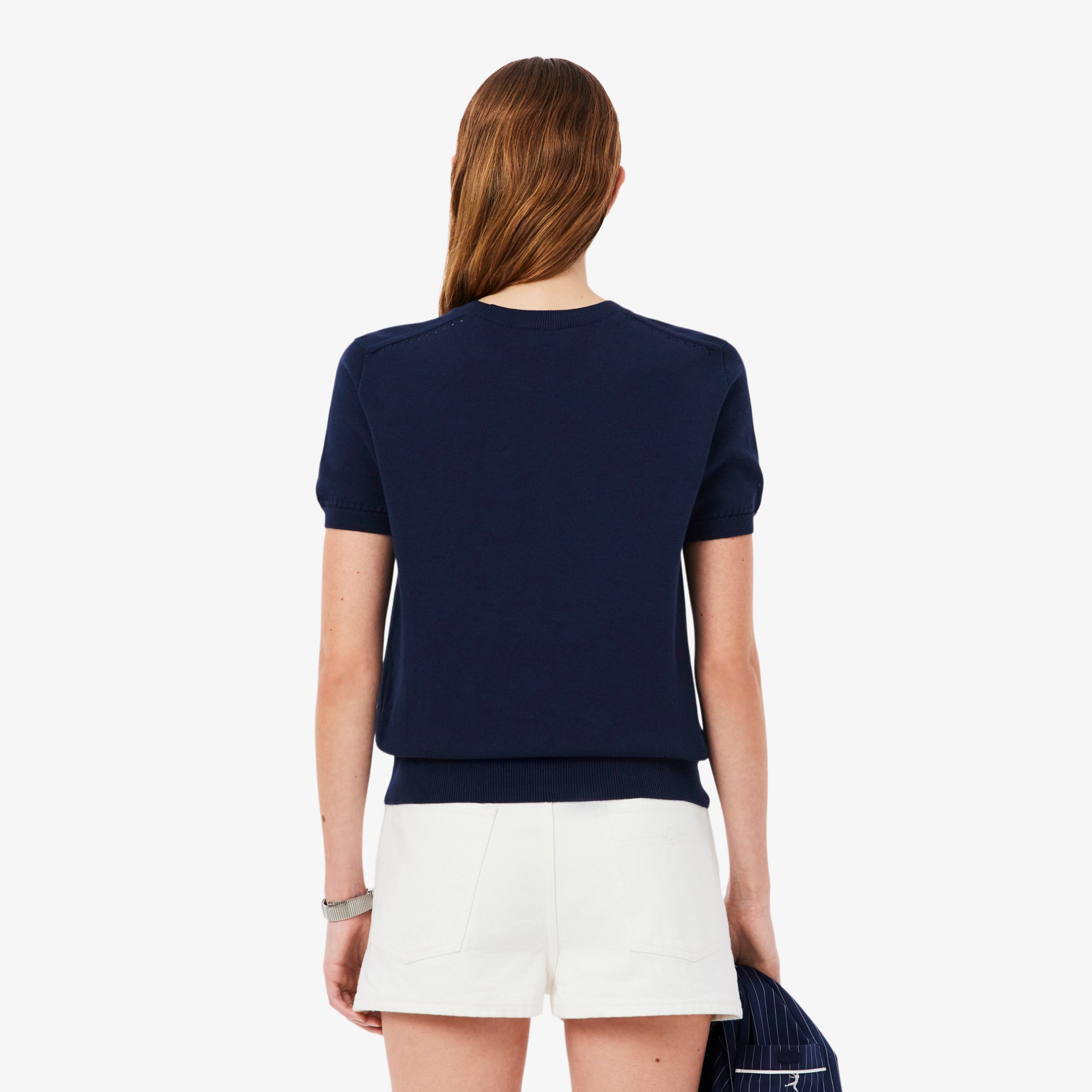 Εικόνα της Γυναικείο Κοντομάνικο 3D Knit Πουλόβερ 