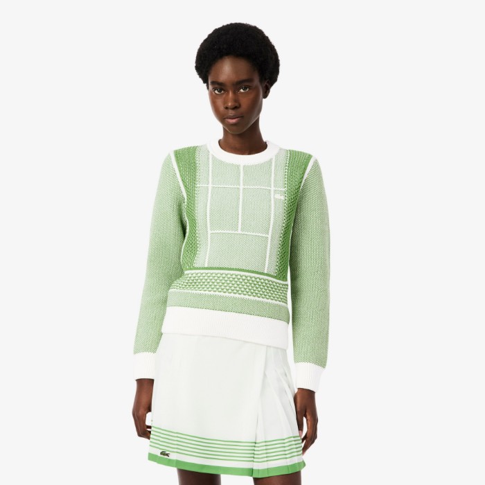 Εικόνα της Γυναικείο Tennis Court Graphic Jacquard Πουλόβερ